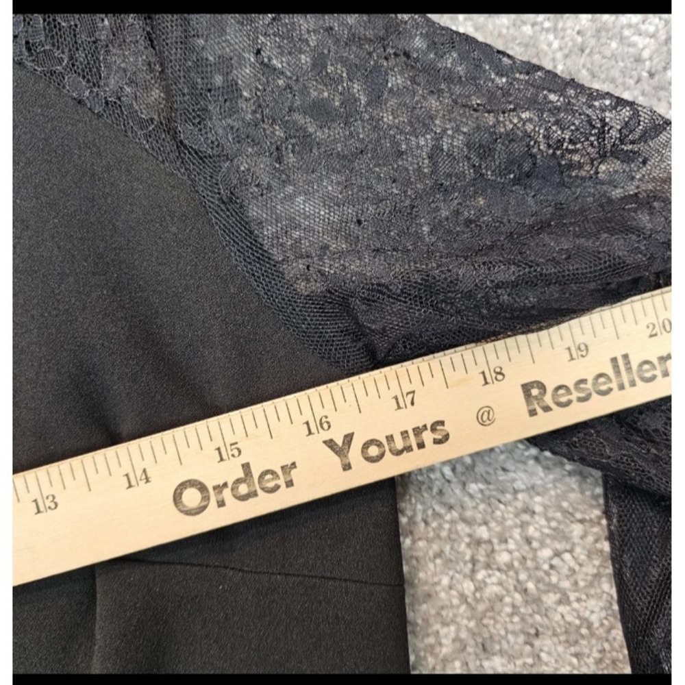 Lulus Bragging Rights Lace Long Sleeve Column Maxi Dress Black NEW! - Picture 9 of 11